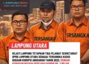 Kejati Lampung Tetapkan Tiga Pejabat Sekretariat DPRD Lampung Utara Sebagai Tersangka Kasus Dugaan Korupsi Anggaran Tahun 2022 Dengan Kerugian Negara Mencapai Hampir Rp. 3 Miliar