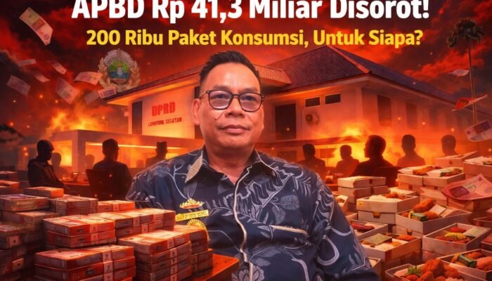 APBD Rp 41,3 Miliar Sekretariat DPRD Lampung Selatan Disorot: Pola Anggaran “Dihabiskan”, Konsumsi Tembus 200 Ribu Paket