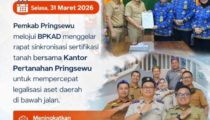 Sinkronisasi Sertifikasi Aset Tanah, Pemkab Pringsewu Gandeng BPN