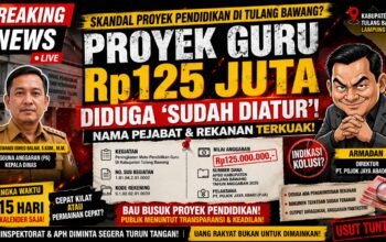INDIKASI KOLUSI PROYEK PENDIDIKAN DI TULANG BAWANG TERKUAK!  Dana Rp125 Juta APBD 2025 Disorot, Nama Oknum Kadisdikbud Tulangbawang & Rekanan Mencuat